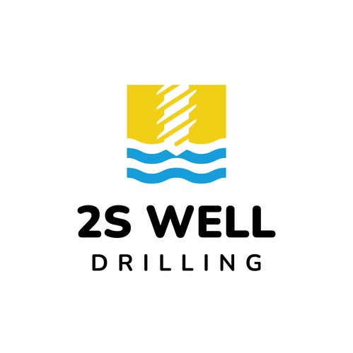 Drill logo with the title 'borewell logo design '