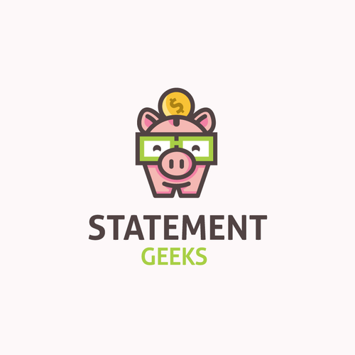 Pig brand with the title 'Money geek'