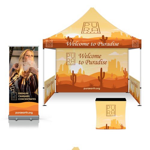 Tent design with the title 'Canopy tent graphic design tradeshow booth'