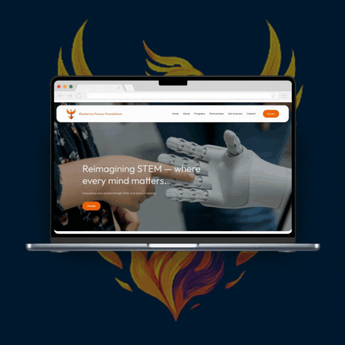 Non-profit design with the title 'Ekaterina Farion Foundation'