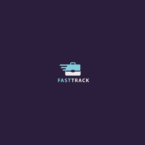 Suitcase design with the title 'Fast Track'