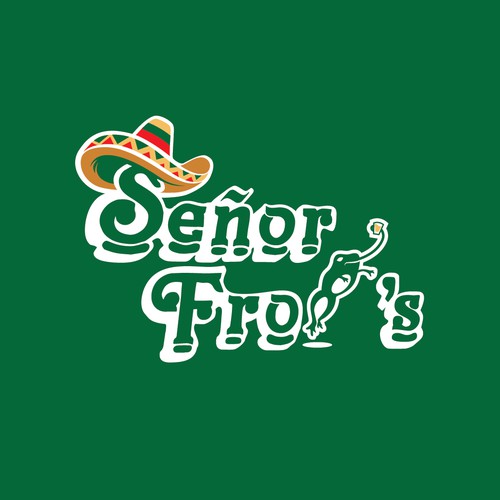 Frog logo with the title 'Logo revamp for Senor Frog'