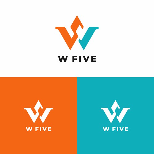 Digit logo with the title 'Initial W F Logo'