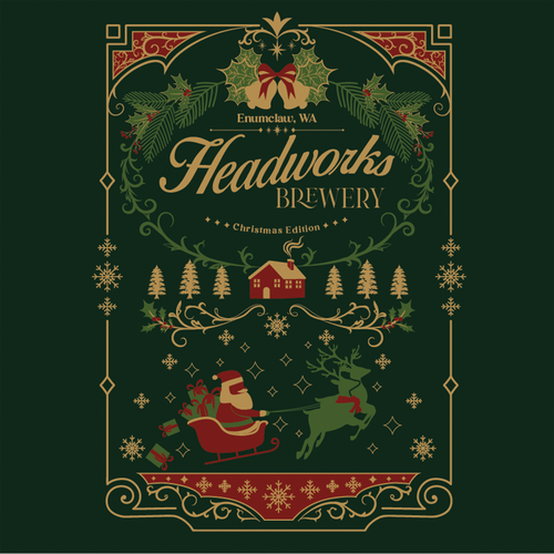 Christmas t-shirt with the title 'Christmas sweater illustration for coffeshop'