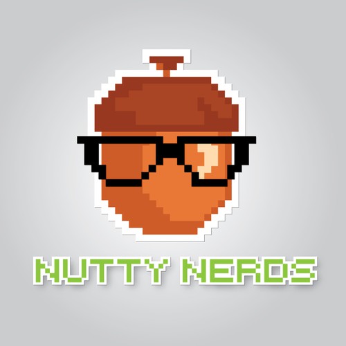 Comic logo with the title 'Awesome Logo wanted for Nutty Nerds'