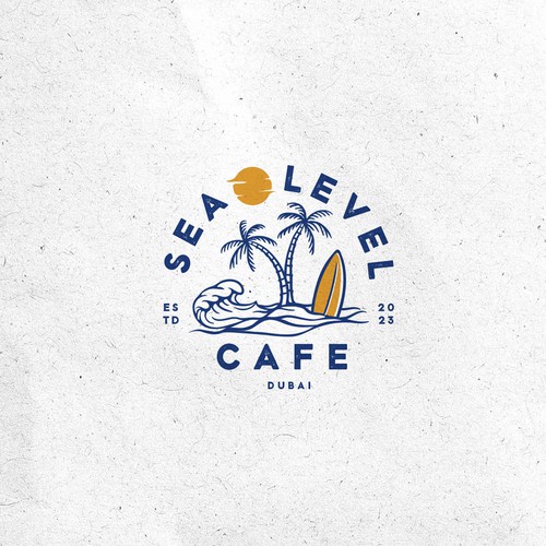 Surf brand with the title 'beach cafe logo'