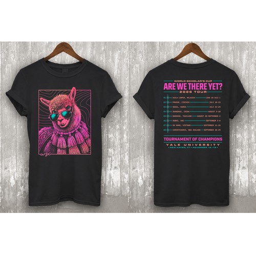 Design with the title 'World Scholar’s Cup’s 2026 Tour Tee'
