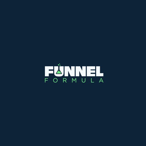 Beaker logo with the title 'Bold logo concept for funnerl formula'