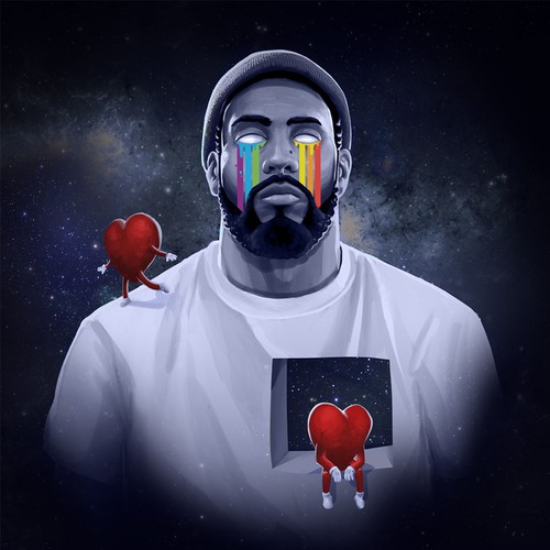 Single cover artwork with the title 'Album Cover Illustration'