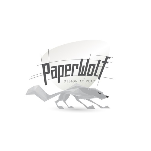 Best adobe fonts logo with the title 'Have fun and create a logo illustration for Paperwolf (Paper craft living room trophies)'