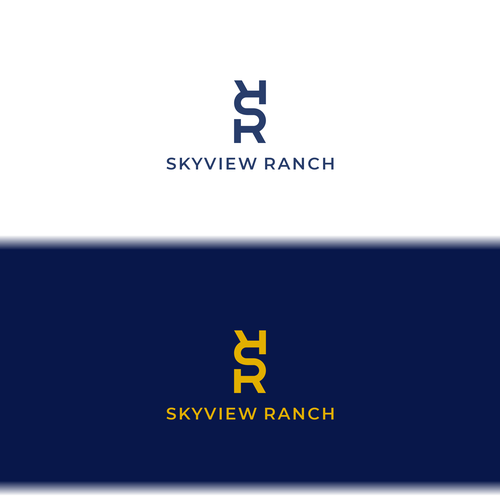 R logo with the title 'Logo concept for Skyview Ranch'