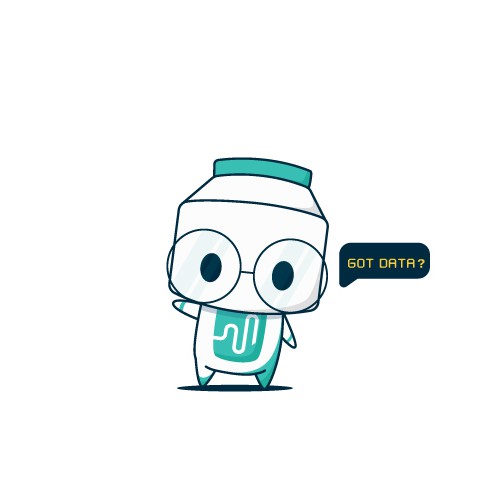 Milk design with the title 'milk carton'