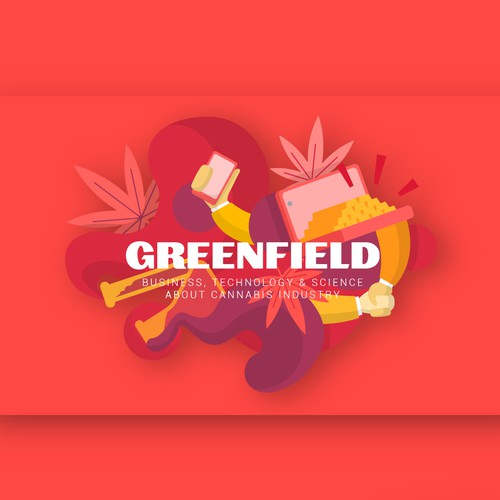 Flat design artwork with the title 'Blog Header Concept for Greenfield'
