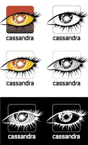 Database design with the title 'Apache Cassandra Logo'