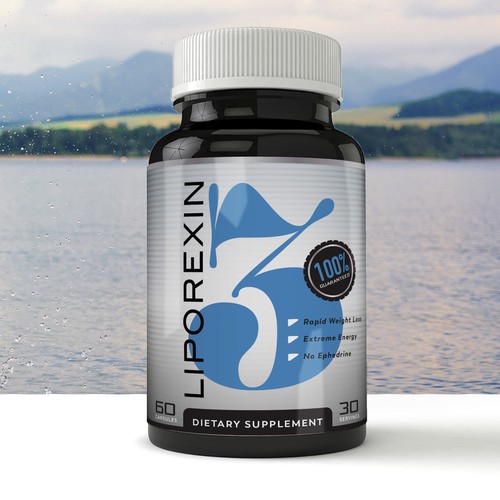 Nutritional supplement packaging with the title 'Supplements bottle label design'