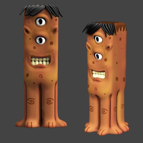 Sculpture design with the title '3d game character'