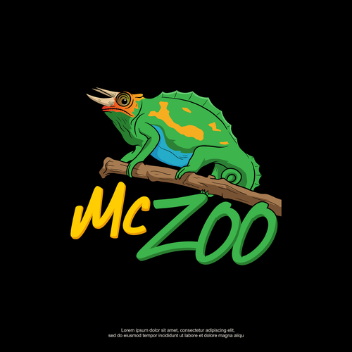 Zoo design with the title 'Mc Zoo Logo Mascot Design'