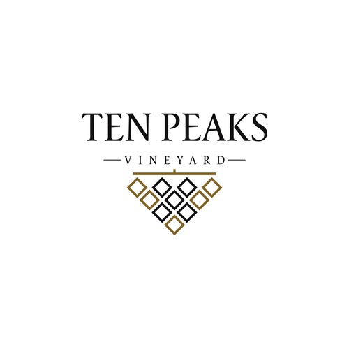 Ten design with the title 'Ten Peaks Vineyard'