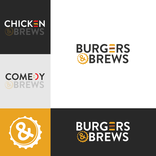 Mcdonalds logo with the title 'Burger & Brews'