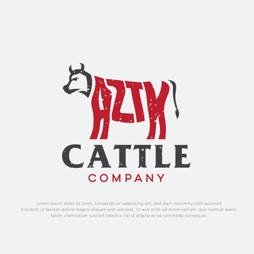 Agricultural design with the title 'AZTX cow'