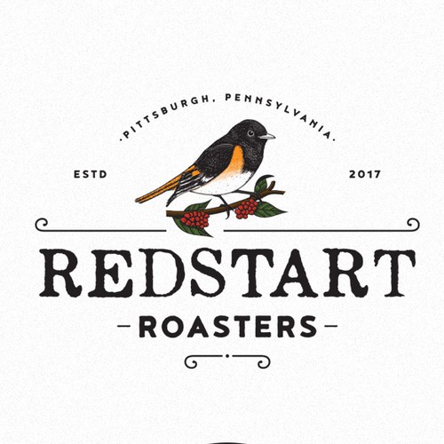 Craft logo with the title 'Redstart roasters'