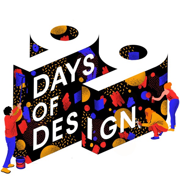 Diversity design with the title '99 days of design logo art.'