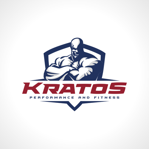 Typeface design with the title 'Bold Logo For Kratos Performance Fitness'