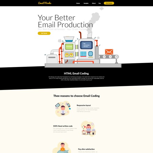 Business website with the title 'Website Design for a Holistic Email Marketing Service Provider'