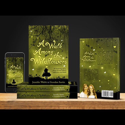 Inspirational book cover with the title 'Boom cover for "A Walk Among the Wildflowers"'