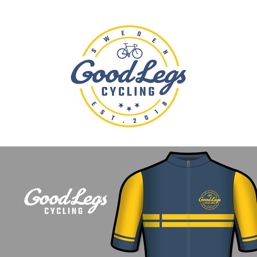 Cycling logo with the title 'Logo design for ‘Good Legs’ cycling apparel store'