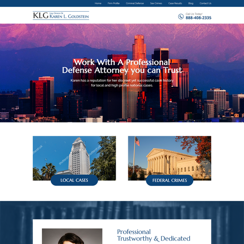 Attorney website with the title 'Attorney website revamp'