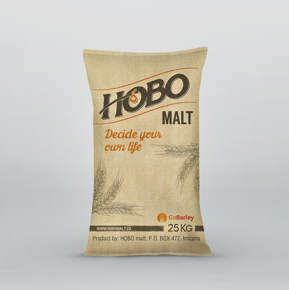 Bag packaging with the title 'Hobo Malt'