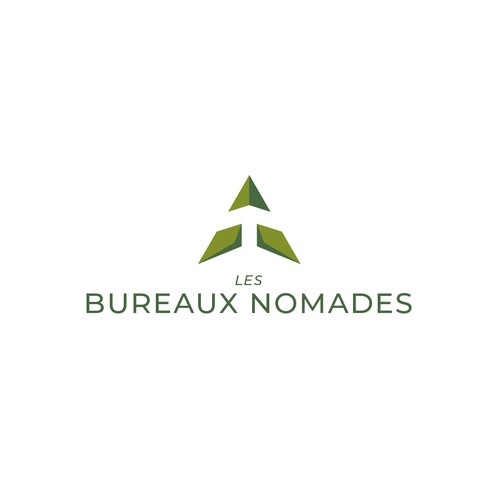 Hidden logo with the title 'Les Bureaux Nomades logo design'