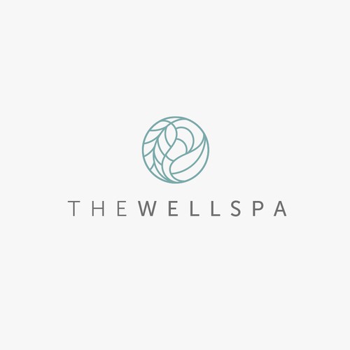 Circle logo with the title 'The WellSpa Logo'