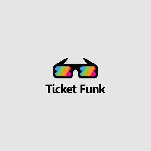 Ticket design with the title 'Simple logo for ticketing company'
