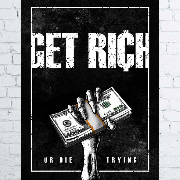 Hardcore design with the title 'Hardcore motivational poster'