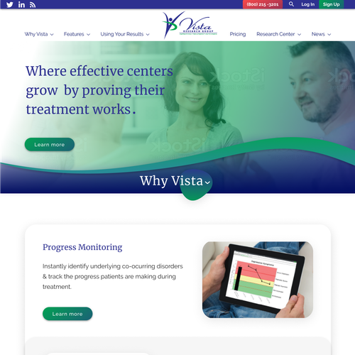 Gradient website with the title 'Addiction Treatment Research Center Homepage'