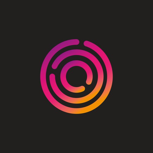 Gradient brand with the title 'Logo for a tech company'
