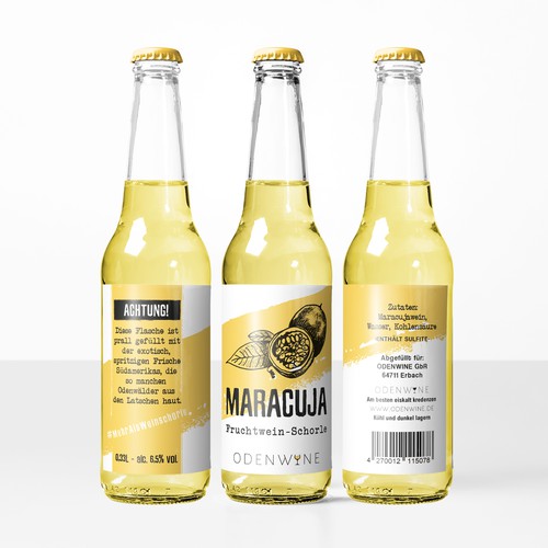 Winning design with the title 'Maracuja wine label'