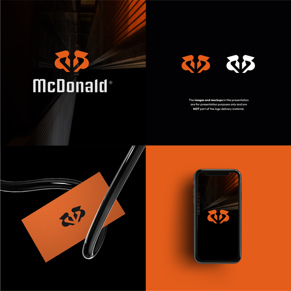 Letter m design logo with the title 'McDonald'