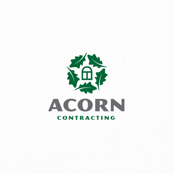 Pine green logo with the title 'Acorn Contracting'
