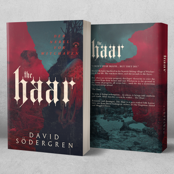 Horror book cover with the title 'HAAR'
