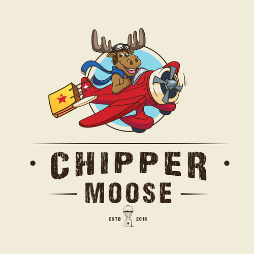 Plane logo with the title 'Chipper Moose'