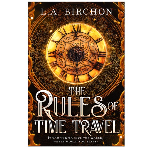 Time travel book cover with the title 'Time Travel Fiction Cover'