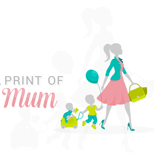 Mom design with the title 'The Small Print of Being a Mum'