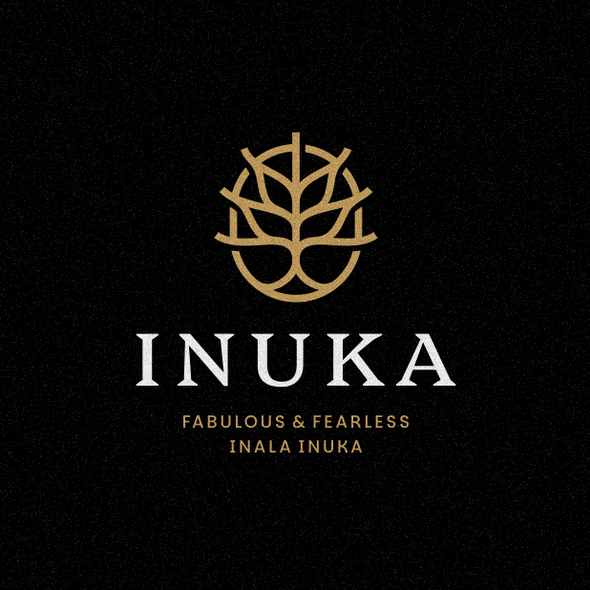 Elements of nature logo with the title 'INUKA'