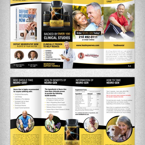 Curves design with the title 'Neuro-Gen Brochure'