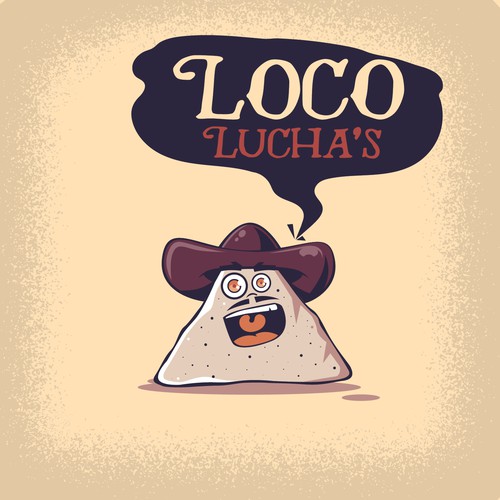 Crazy design with the title 'Loco Lucha Tortilla Chips'