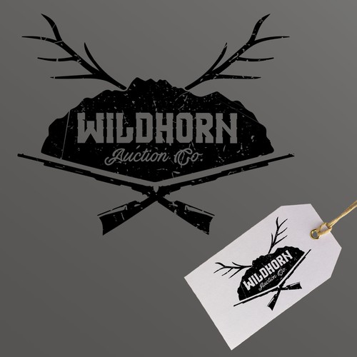 Manly design with the title 'Wildhorn Auction Co. Logo'