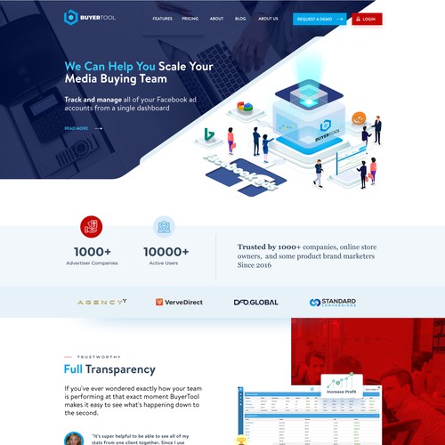 Redesigned website with the title 'Modern Cool Web Design For AdTech SAAS Company'